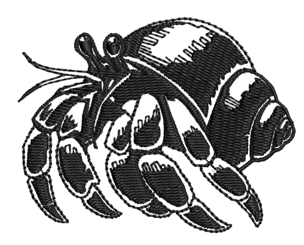 Hermit crab silhouette