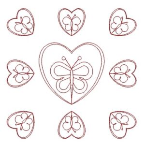 Butterfly-in-Hearts Quilt Border Bundle