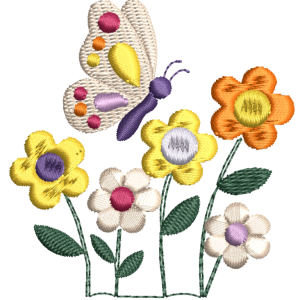 Butterfly and Daisies