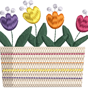 Tulips in a Planter Box