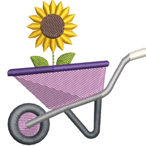 Sunflower and Wheelbarrow